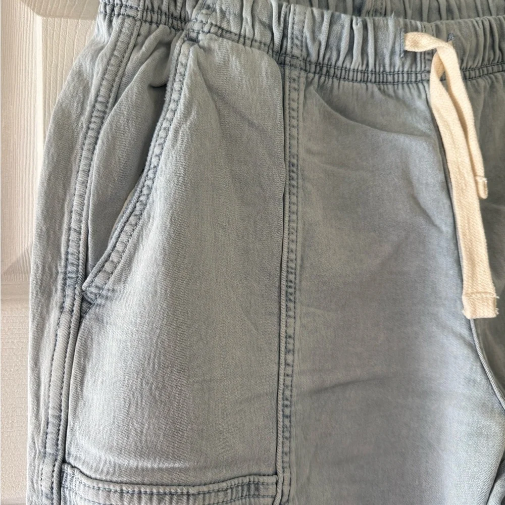 Aerie Denim Blue Elastic Waist Pants - Picture 2 of 4